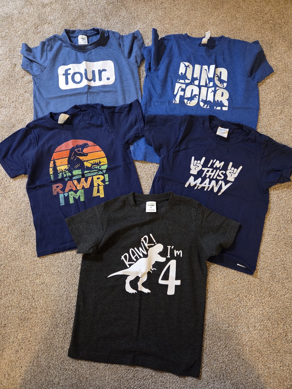 Kids' 'I'm 4' Graphic Tee Bundle